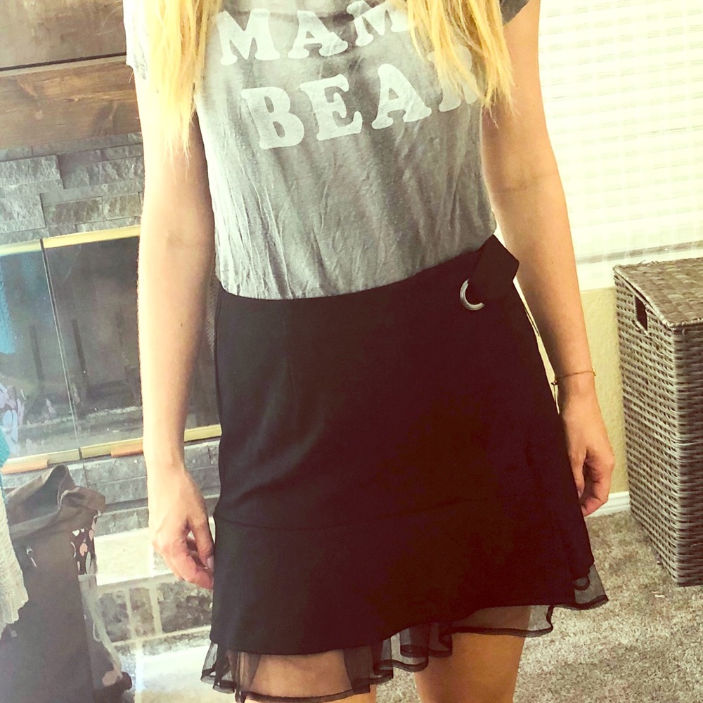 New Free Press Black Mini Skirt
